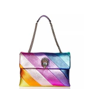 Used Kurt Geiger Kensington XXL Leather Shoulder Bag multi color